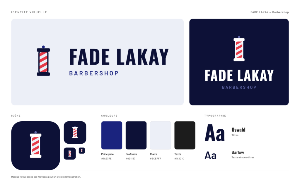 Identité visuelle de Fade Lakay Barbershop