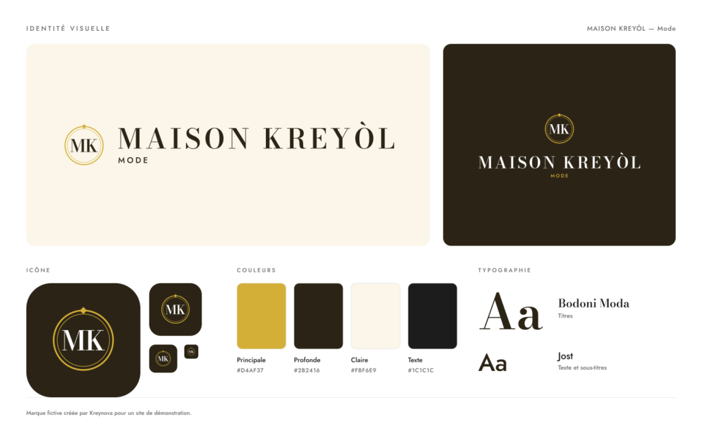 Identité visuelle de Maison Kreyòl Mode