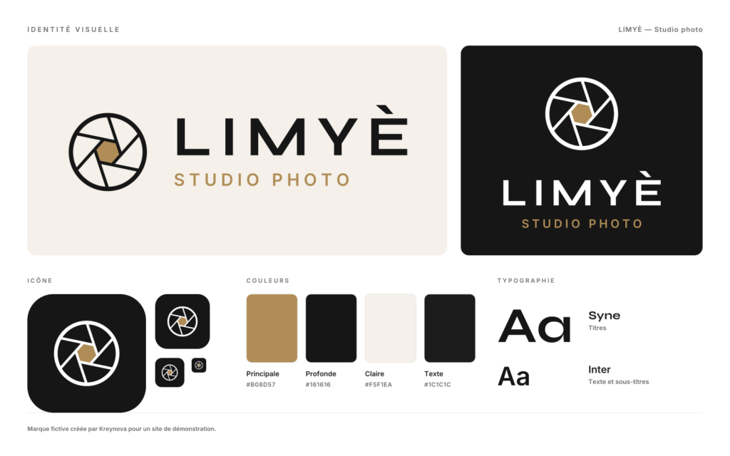 Identité visuelle de Limyè Studio Photo